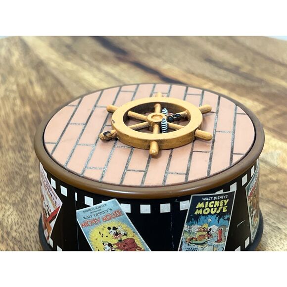 Disney Mickey Mouse Steamboat Willie Mini Action Musical Figurine - Picture 3 of 6